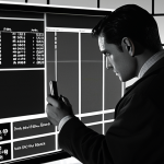 **

A detective intensely examining a messy dataset projected onto a screen, highlighting missing values (blank spaces), inconsistent date formats, and a phone number mistakenly entered into a zip code column. Tools like data profiling visualizations and a magnifying glass are visible, emphasizing the investigative aspect of identifying data quality issues. The scene should convey a sense of discovery and problem-solving, with a slightly humorous undertone related to the "zip code" error. Style: A mix of film noir and modern data visualization.

**