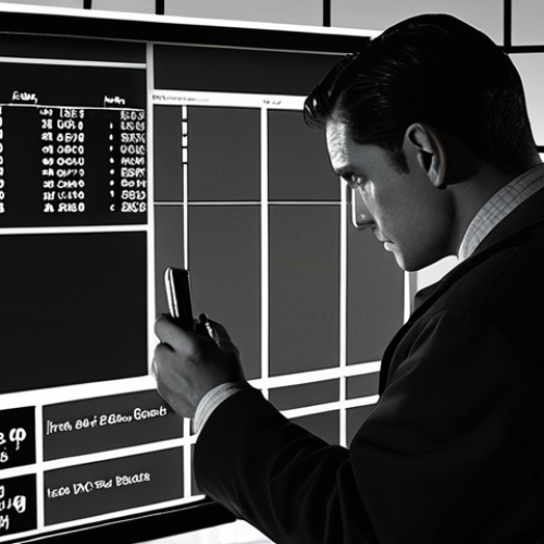 Home 11 **
A detective intensely examining a messy dataset projected onto a screen, highlighting missing values (blank spaces), inconsistent date formats, and a phone number mistakenly entered into a zip code column. Tools like data profiling visualizations and a magnifying glass are visible, emphasizing the investigative aspect of identifying data quality issues. The scene should convey a sense of discovery and problem-solving, with a slightly humorous undertone related to the "zip code" error. Style: A mix of film noir and modern data visualization.
**