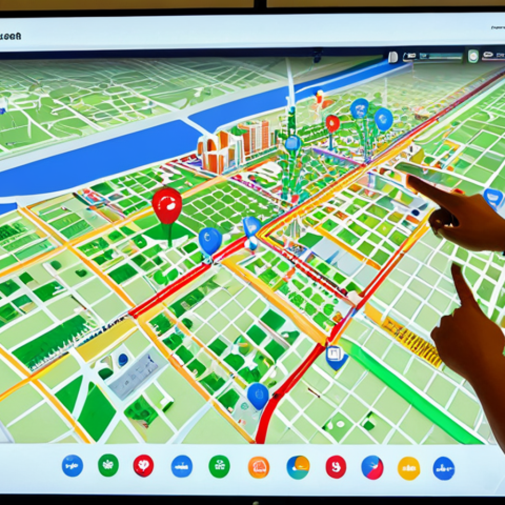 오픈 데이터와 소셜 미디어의 연계 - Community Data Visualization**

"A diverse group of people gathered around a large interactive touch...