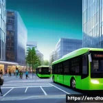 오픈 데이터 활용을 위한 사례 연구 - **Prompt 1: Urban Innovation and Seamless Commutes**
    A vibrant, futuristic city street scene at ...